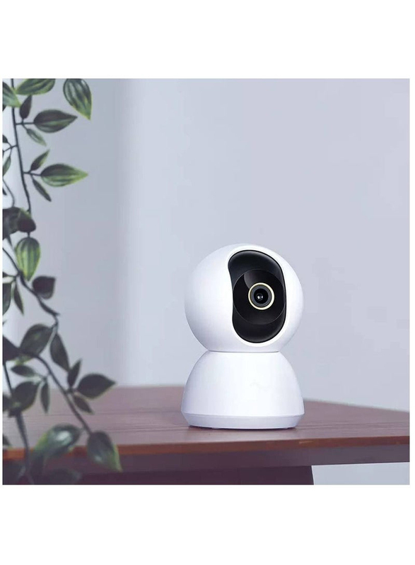 360 Degrees Home Security 2K Surveillance Camera, White/Black