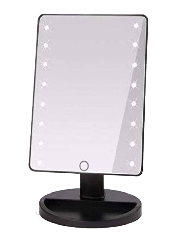 Touch Screen Vanity Makeup Mirror with LED Lights, Black