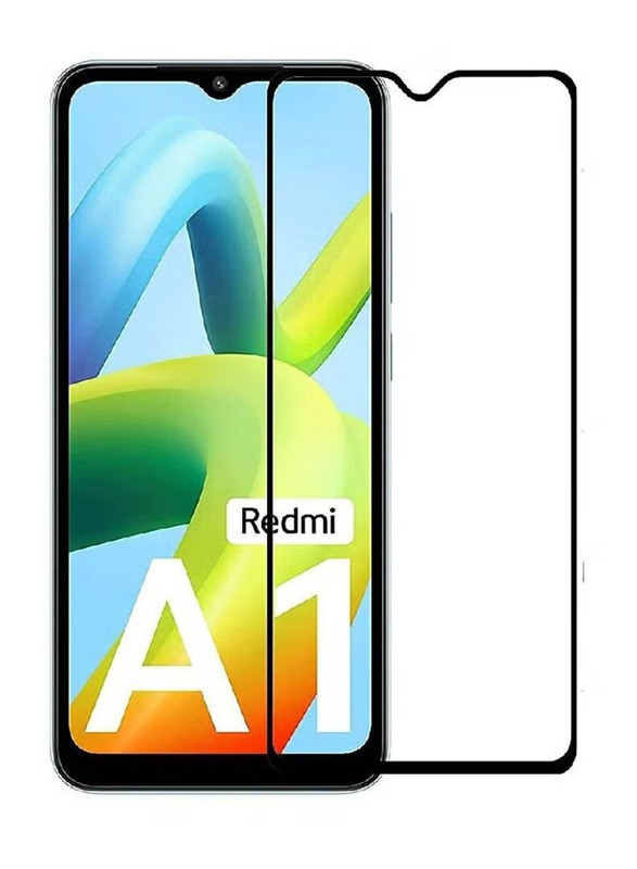 Xiaomi Redmi A1 Shockproof Full Coverage Tempered Glass Screen Protector, 2 Pieces, Clear