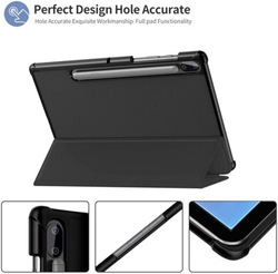 QuickTech Samsung Galaxy Tab S6 10.5-inch Slim Smart PU Leather Tablet Flip Case Cover, Black