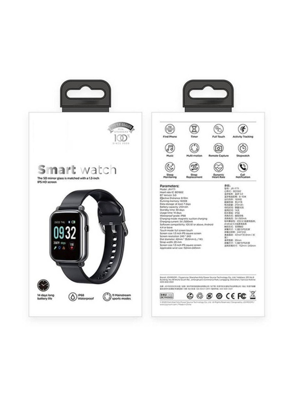 JR-FT1 Bluetooth Android Smartwatch, Sports, Custom iSmart, Waterproof, Black
