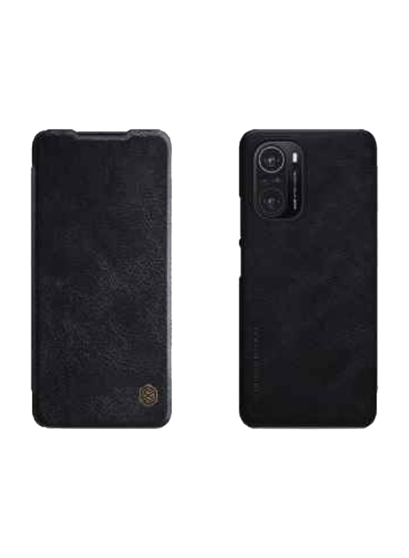 Nillkin Xiaomi Mi 11i Leather Flip Folio Mobile Phone Case Cover, Black