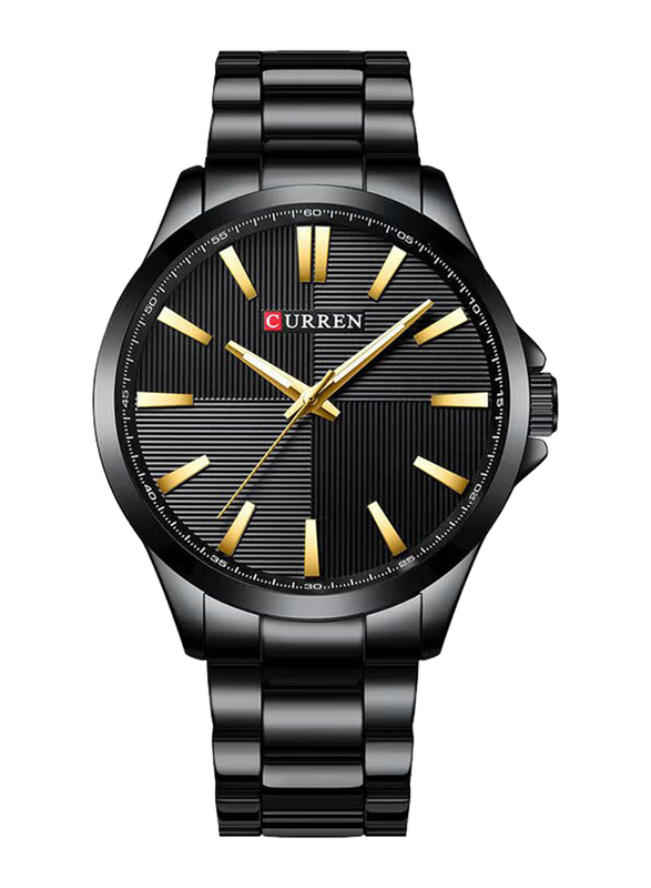 

Curren Stylish Analog Watch for Men with Alloy Band, Black-Black