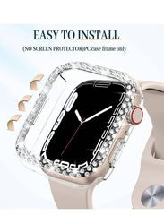 Diamond Watch Cover Guard Shockproof Frame for Apple Watch 41mm, Clear