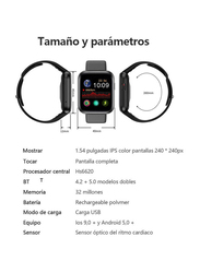 1.54 Inch Bluetooth Smartwatch, Silver