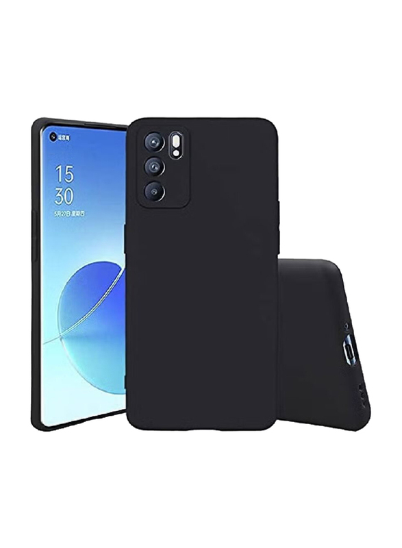 OPPO Reno 6 5g Protective Ultra Slim Flexible Soft Back Mobile Phone Case Cover, Black