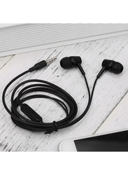 3.5mm Wired In-Ear Headphones With Microphone, Black