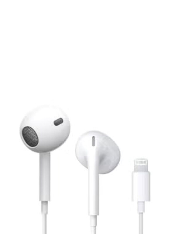 Wired Lightning In-Ear Earphone with Mic, White