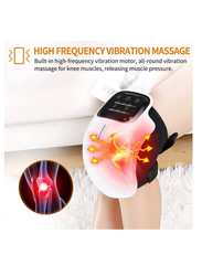 Pain Relief Infrared Heated Vibration Physiotherapy Arthritis Massager Cramps & Joint Warmer Rechargeable LED Display Knee Massager, One Size