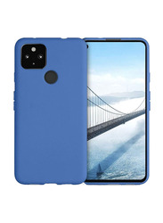 Zoomee Google Pixel 4a 5g Protective Shockproof Soft Liquid Silicone Gel Rubber Bumper Mobile Phone Case Cover, Blue