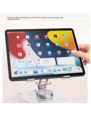 Multi-Angles Adjustable and Foldable Tablet Stand for Desk, Clear