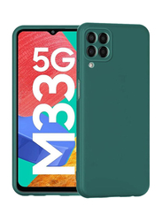 Samsung Galaxy M33 5G Protective Silicone Flexible Ultra Soft Mobile Phone Back Case Cover, Green