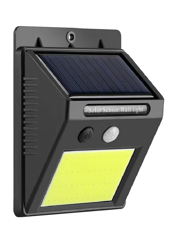 48 LED Solar Light Human Infrared PIR Motion Sensor Wall Lamp, Black