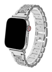 Stylish Replacement Band for Apple Watch 38mm/40mm/41mm, Silver