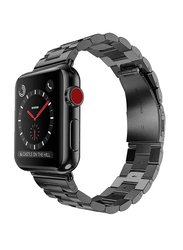 Stainless Steel Watch Band for Apple Watch 44mm/42mm, Black