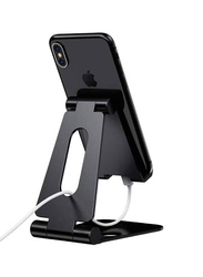 Foldable Metal Mobile Phone Stand & iPad Tablet Stand, Black