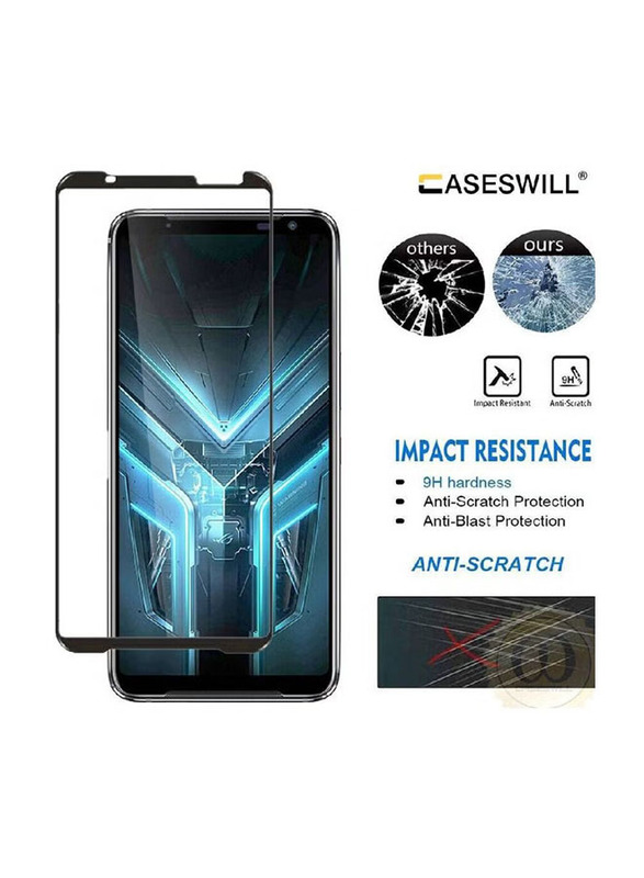 Asus ROG Phone 6 Full Coverage Tempered Glass Screen Protector, Clear