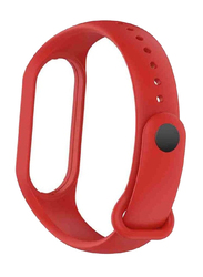 Replacement Soft Silicone Strap for Xiaomi Mi Band 7, Red