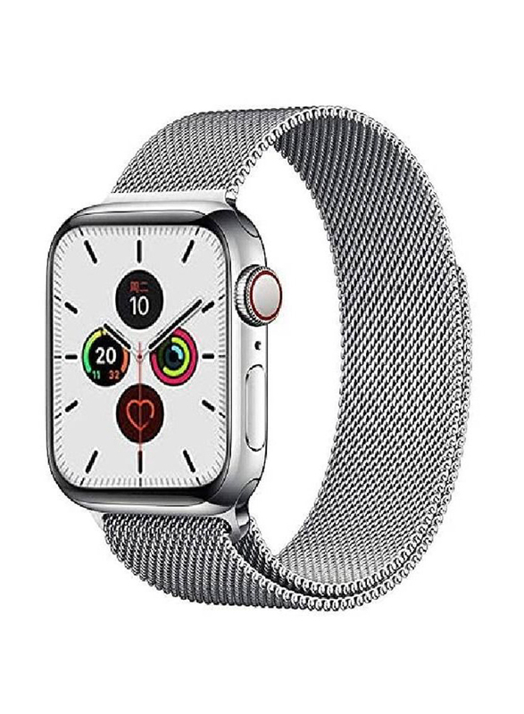 Replacement Milanese Loop Strap for Apple iWatch Series Band 38/40mm, Silver