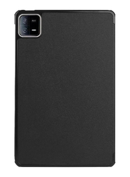 Dux Ducis Xiaomi Pad 6/6 Pro Premium PU Ultra Thin Smart Case Cover with Tempered Glass Screen Protector, Black