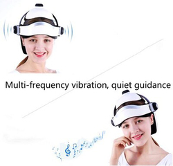 Electric Multifunctional Massage Helmet with Heat, One Size, White