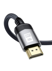 2-Meter Sweguard Nylon Braid 4K HDMI Cable, HDMI to HDMI for Display Devices, Grey/Black