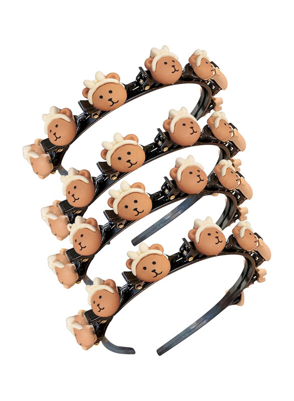 

Generic Double Hairstyle Hairpin Braided Headbands, 4 Pieces