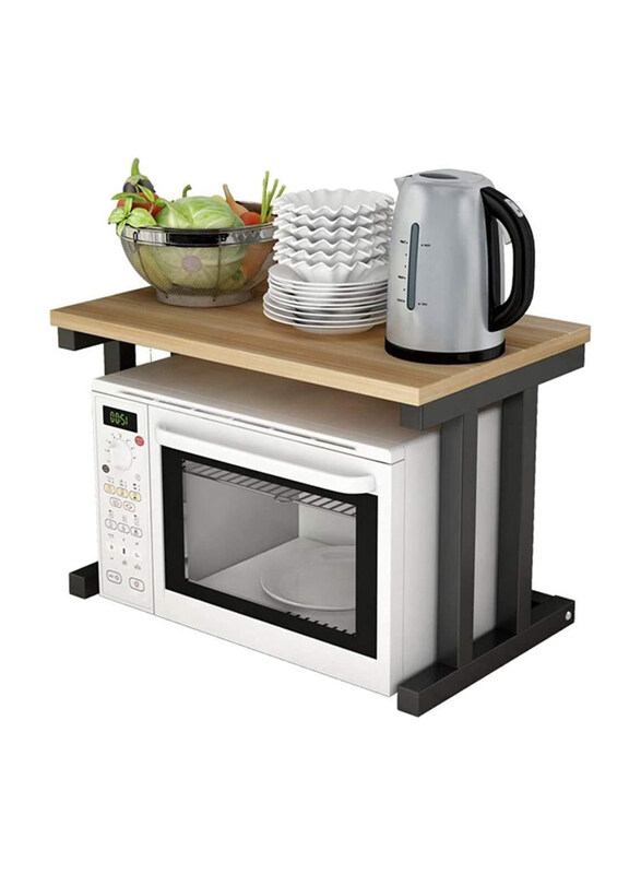 

Generic Microwave oven Rack Toaster Stand Shelf, Dark Brown