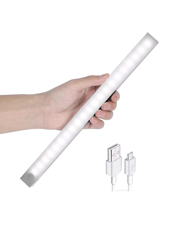 

Generic USB Rechargeable Motion Sensor LED Cabinet Closet Light, White