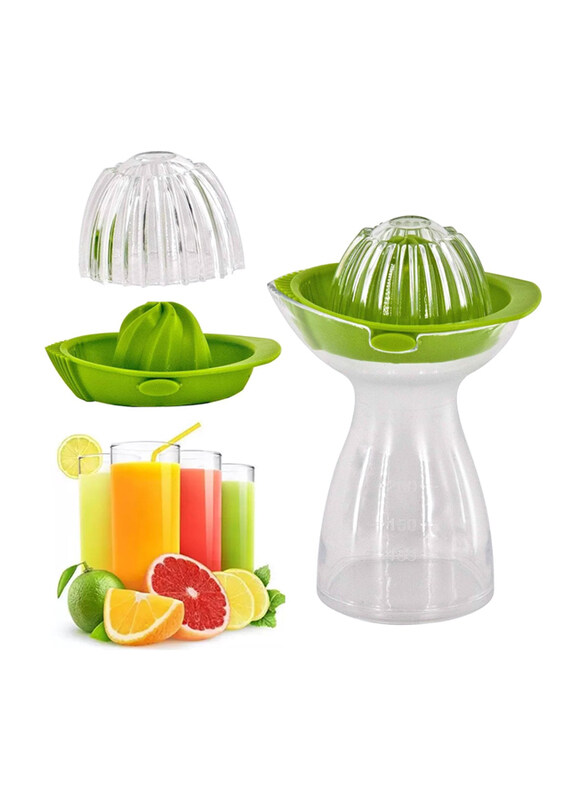 

Generic Lemon Manual Hand Squeezer Lime Press Anti-Slip Lid Rotation, Green