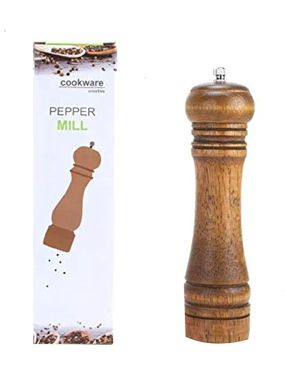 

Generic Wood Pepper Mill, 8 inch, Brown
