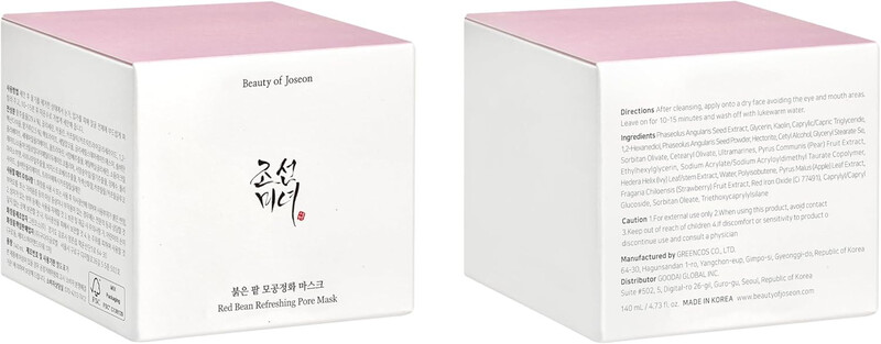 Beauty of Joseon Red Bean Refreshing Pore Mask 140ml, 4.73fl.oz