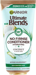 Garnier Ultimate Blends Coconut & Aloe, Hydrating No-Rinse Conditioner, For Normal Hair, 100% Vegan Formula, 200ml