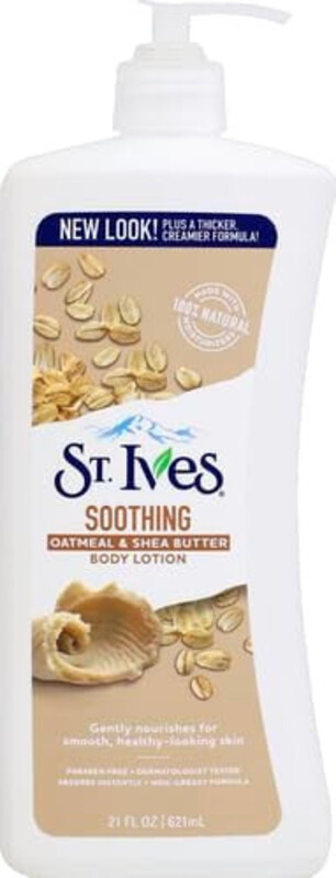 ST. Ives Body Lotion, Soothing, Oatmeal & Shea Butter, 21fl. oz (621ml)