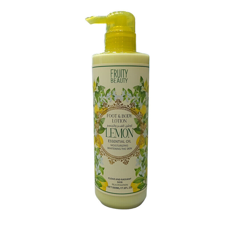 

FRUITY BEAUTY Essential Oil An Moisturizing Lemon Whitening Food & Body Lotion 500ml
