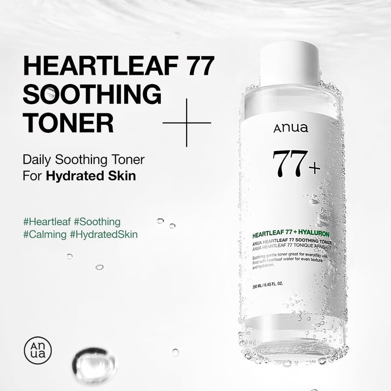 Anua Heartleaf 77% Soothing Toner pH 5.5 Trouble Care, Calming Skin, Refreshing, Hydrating, Purifying, Cruelty Free, Vegan,(250ml / 8.45 fl.oz.)