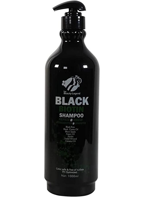 Beauty Legend Black Biotin Shampoo 1000ml - Strengthen & Nourish Hair with Biotin Infusion  Revitalize & Thicken Strands  Professional-Grade Formula for Healthy & Voluminous Hair