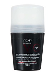 Vichy Homme Anti-Transpirant 72H Roll On Deodorant, 50ml