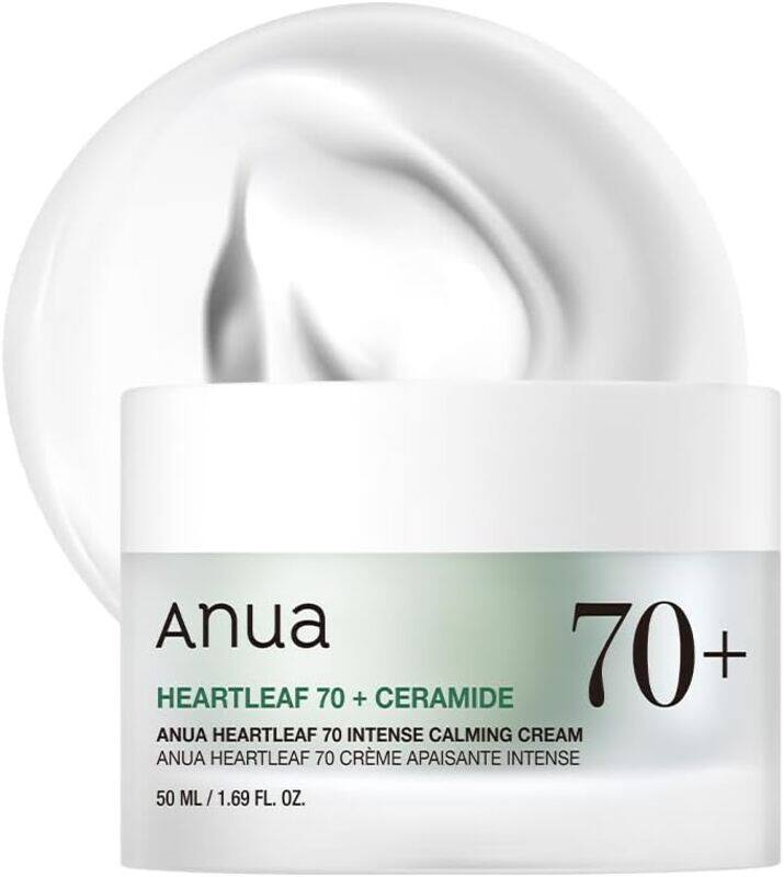 

ANUA Heartleaf 70 Intense Calming Cream with Ceramide, Panthenol, Heartleaf extract, Korean Skin care - (50ml /1.69Fl. Oz)