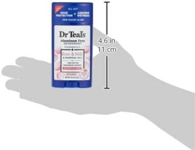 Dr Teal's Aluminum Free Deodorant Rose & Milk 75G