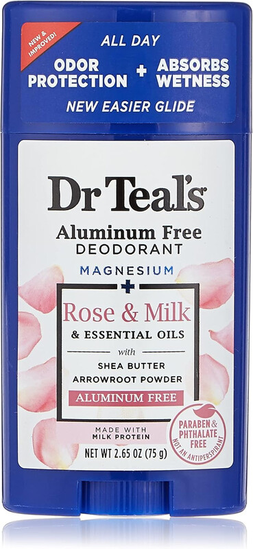 Dr Teal's Aluminum Free Deodorant Rose & Milk 75G