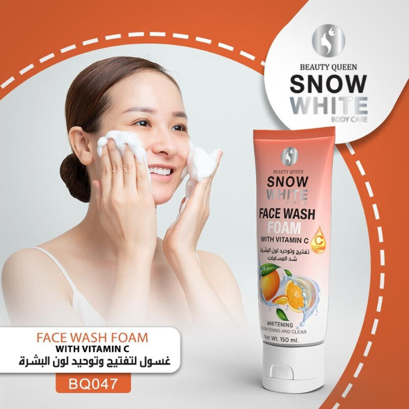 BEAUTY QUEEN Brightening & Clear Vitamin-c Face Wash Foam 150ml