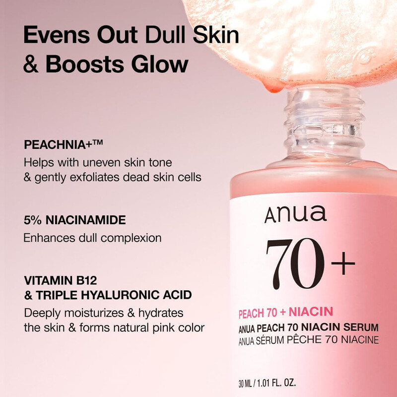 ANUA Peach 70% Niacinamide Serum brightening hydrating face serum 30ml