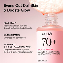 ANUA Peach 70% Niacinamide Serum brightening hydrating face serum 30ml