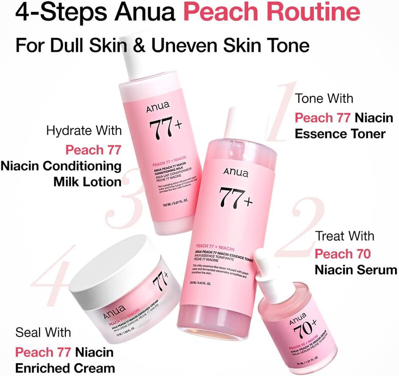 ANUA Peach 70% Niacinamide Serum brightening hydrating face serum 30ml