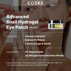 COSRX Advanced Snail Hydrogel Eye Patch 60 Pads