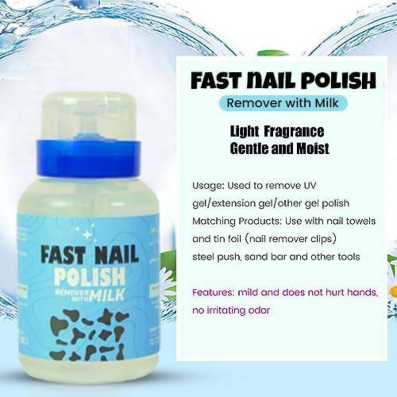 Beauty Legend Fast Nail Polish Remover with Milk, 2.78ml