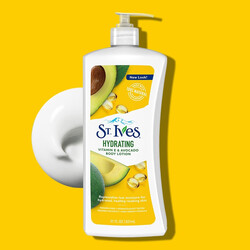 St. Ives Hydrating Body Lotion with Vitamin E & Avocado Organic Skin Renewing Lotion For Smooth & Supple Skin Deeply Hydrates & Nourishes Paraben-Free & Non-Greasy Dermatologically Tested 400ml