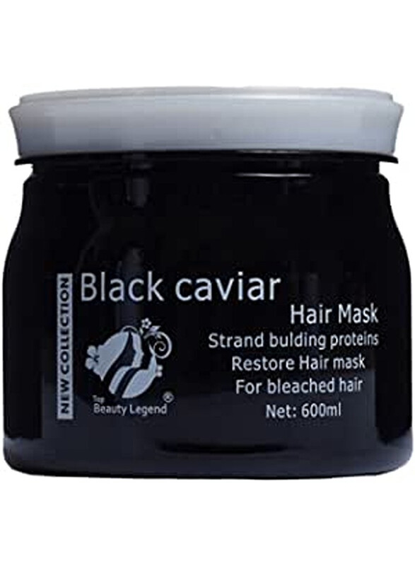 Black Caviar Hair Mask 600ml Intensive Care for Black Hair Enriched with Caviar Extract for Deep Nourishment and Strength Revitalizing Treatment for Lustrous, Healthy Hair