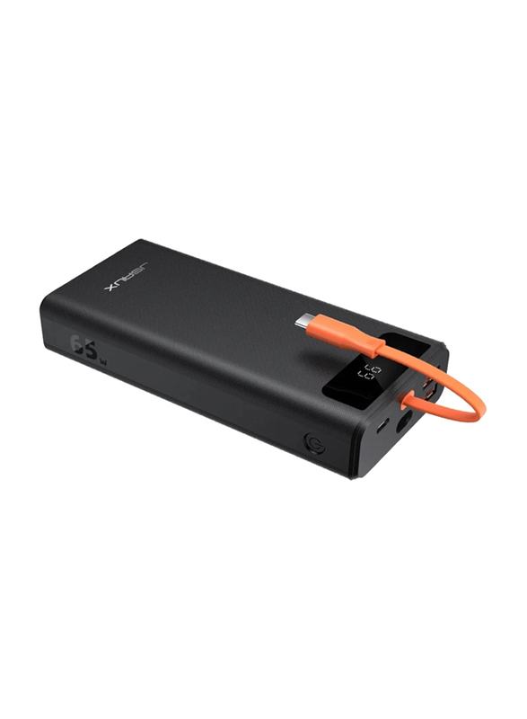 Jsaux 20000mAh Fast Charging Portable Power Bank with 2 USB-C & 2 USB-A Input, Black